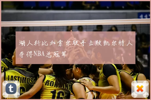 湖人科比加索尔联手击败凯尔特人夺得NBA总冠军